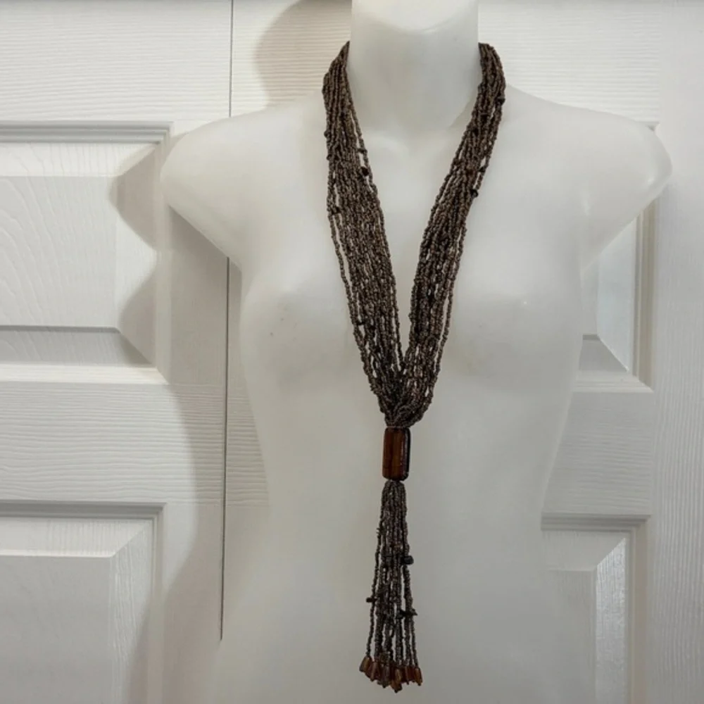 ❤️3 for $15!❤️ Vintage Chic Multi-Strand Brown Necklace